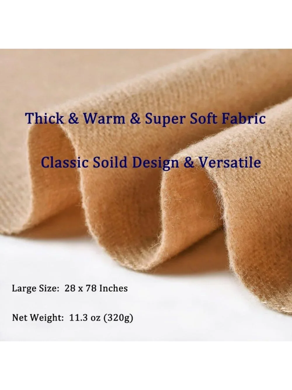 Super Soft Wool Pashmina Scarf Shawl - Warm Wrap for Women, Evening & Travel
